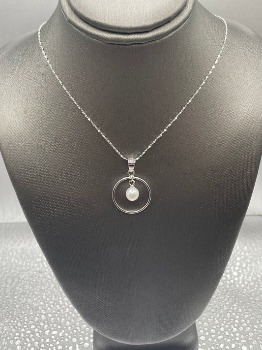 Luminous Pearl Drop Pendant in Sterling Silver