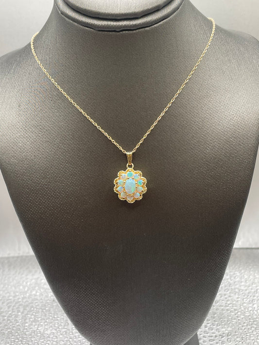 Opal Cluster Pendant