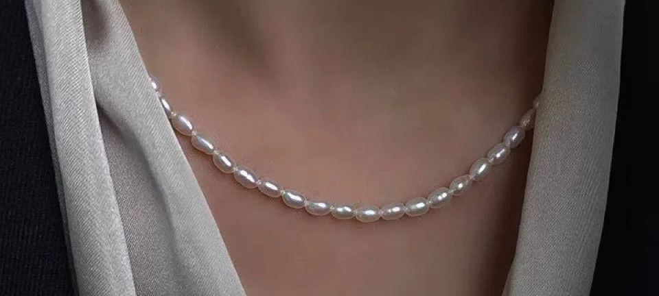 18” Rice Pearl Necklace