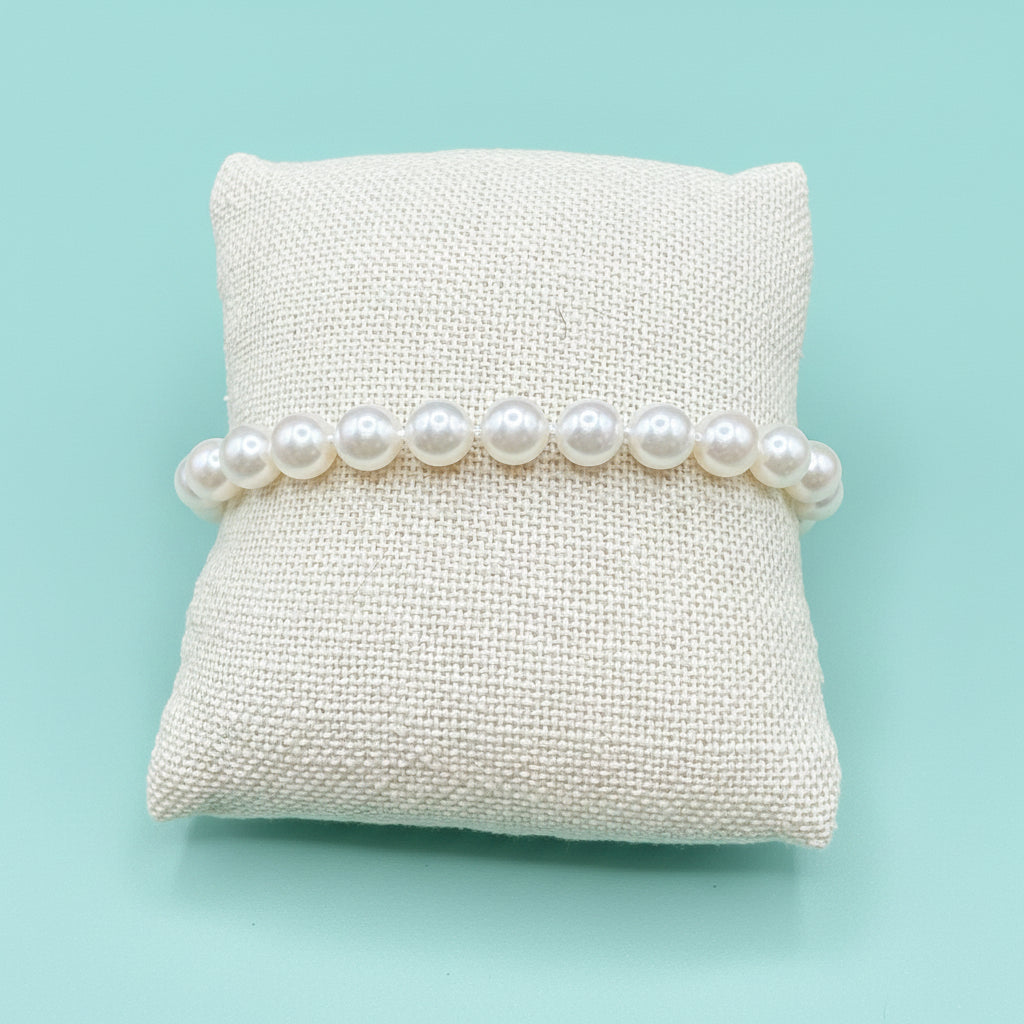 White Pearl Bracelet – 7"