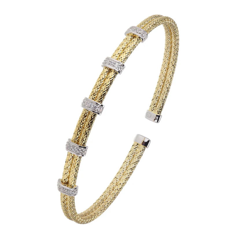 2mm Cuff with Diamond CZ Stations
