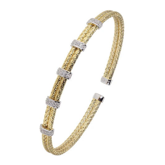 2mm Cuff with Diamond CZ Stations