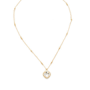 Cushion-Cut Pendant Necklace