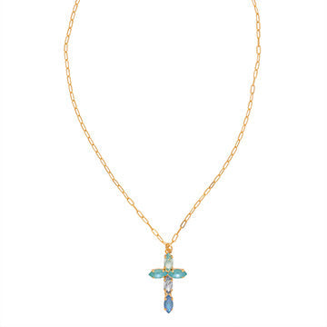 Crystal Clarissa Cross Pendant Necklace