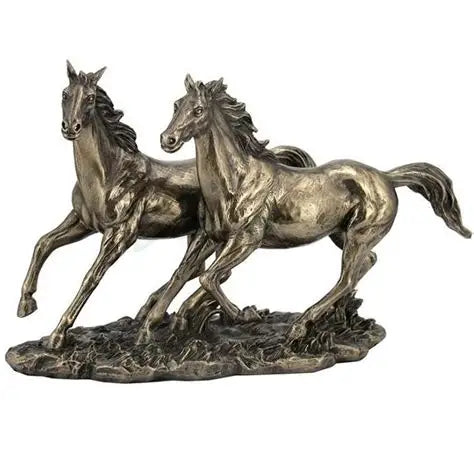 Running Horses in Bronzed Finish