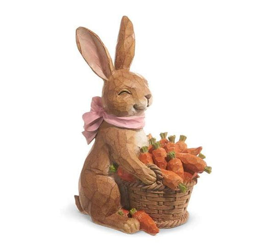 The Carrot Patch Bunny With Basket Of Carrots