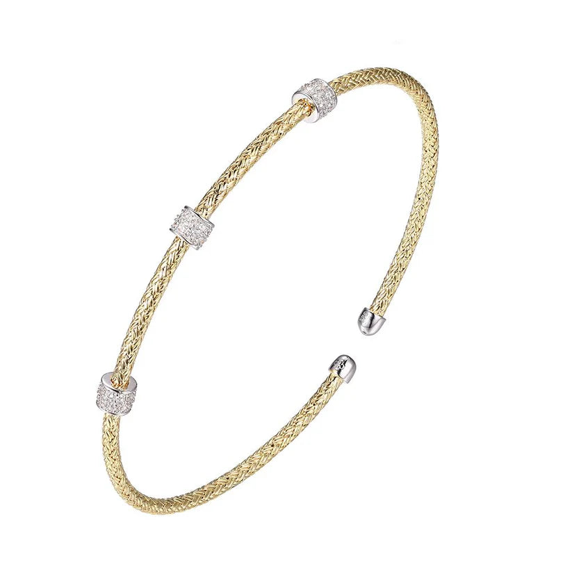 2mm Cuff with 3 Barrel CZ Stations