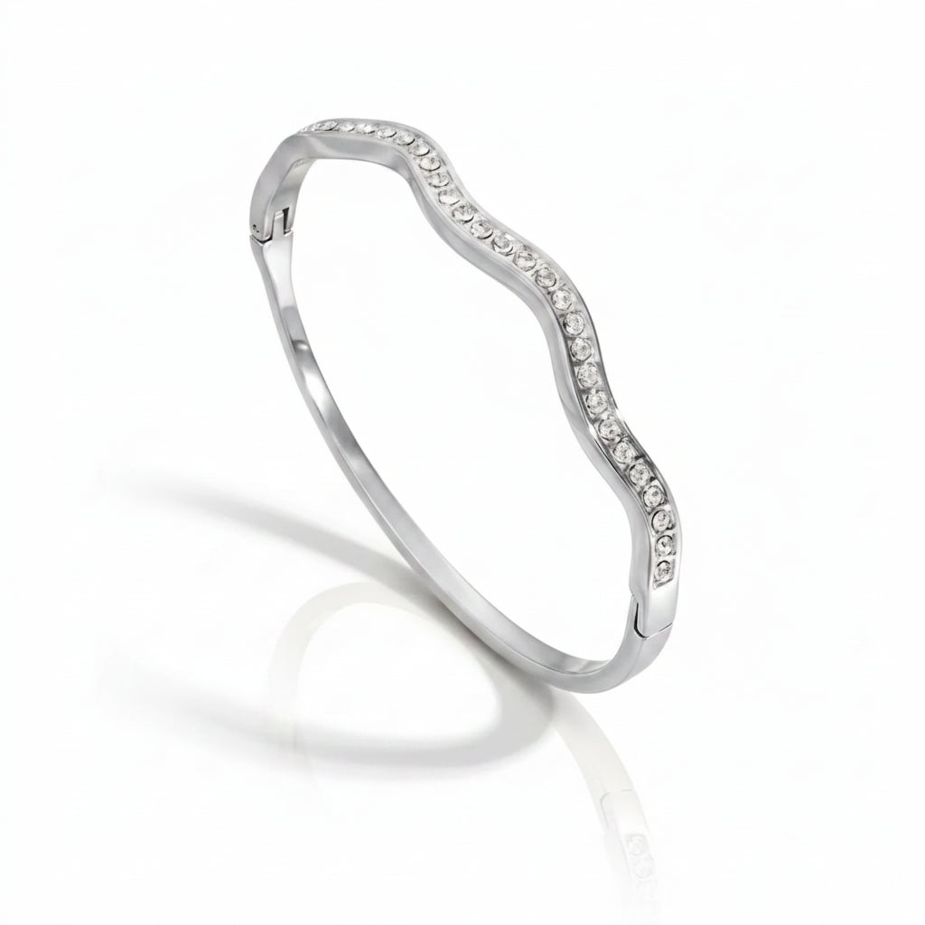 Silver Wave Bangle