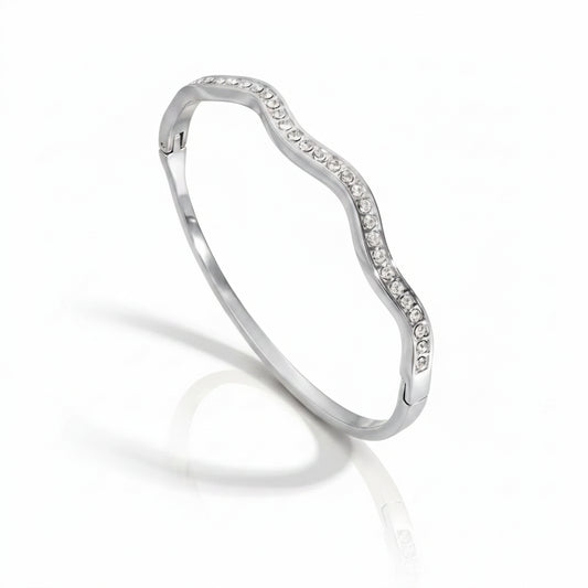 Silver Wave Bangle