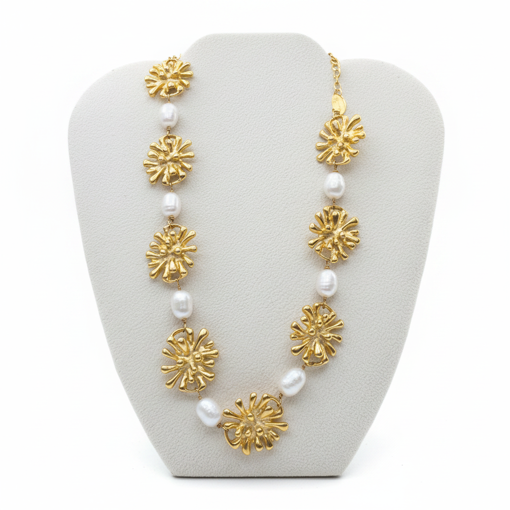 Baroque Pearl Splash Necklace