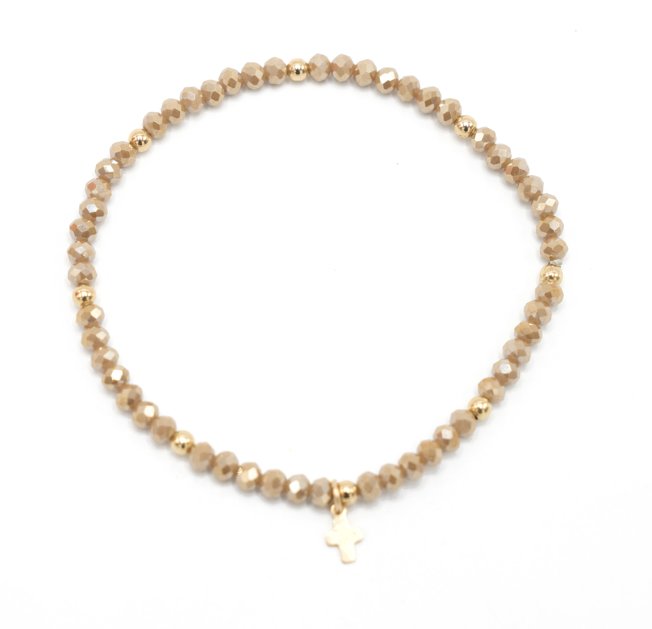 Luxe Cross Bracelet in CHAMPAGNE