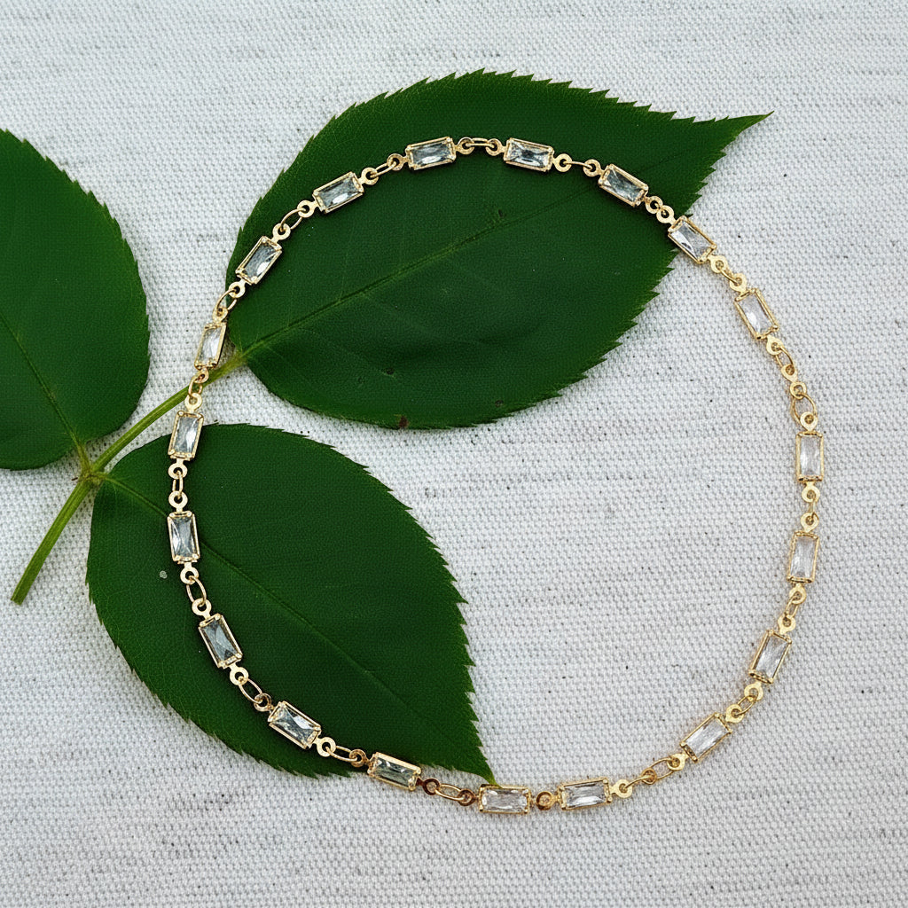 Delicate Baguette Crystal Bracelet