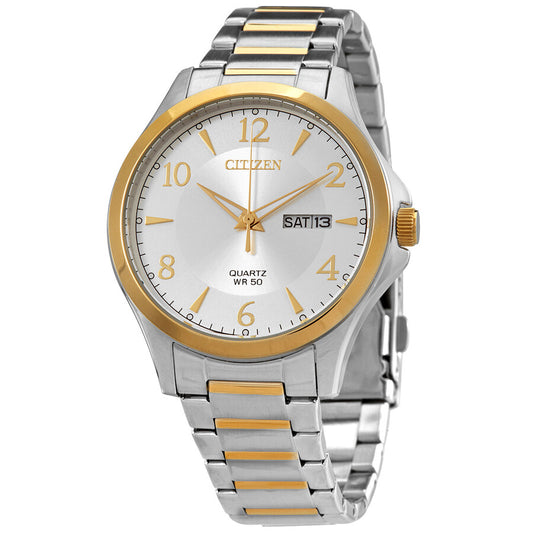 Quartz Silver Dial Two-tone Men's Watch