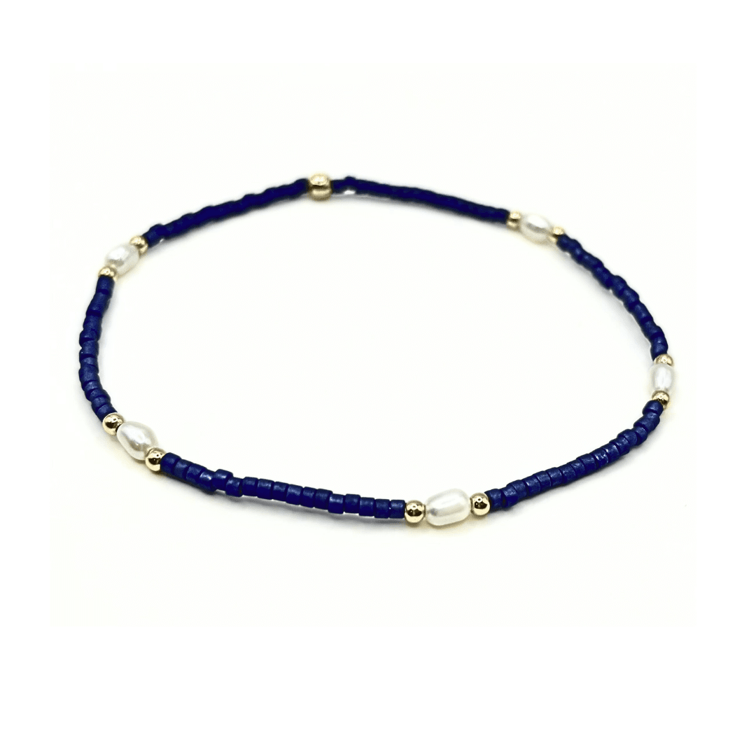 Erin Gray- Game Day Gold-Filled & Natural Rice Pearls Waterproof Bracelets