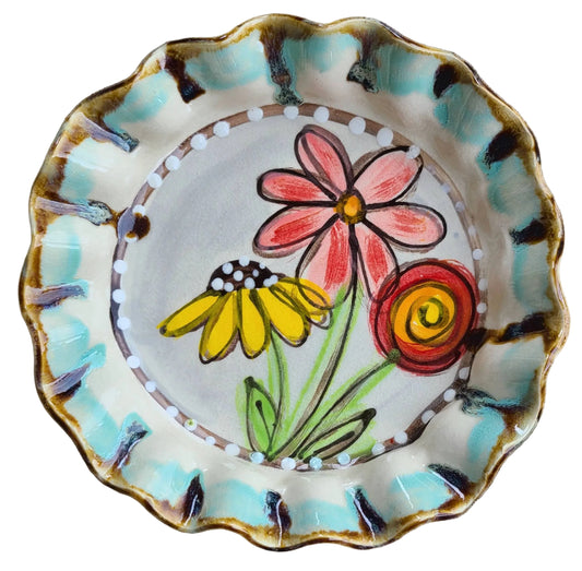 Heartfelt Traditions - Bread Plate (Drip Flowers)