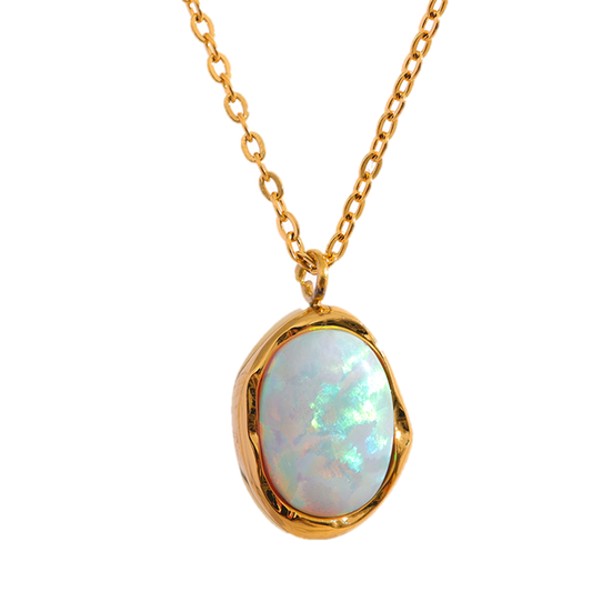 Aubrey Adele - Sculptured Opal Necklace