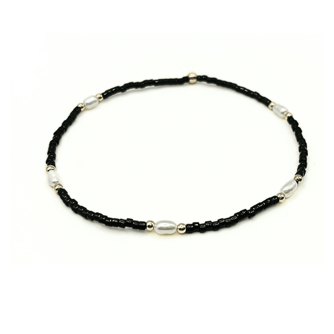 Erin Gray- Game Day Gold-Filled & Natural Rice Pearls Waterproof Bracelets