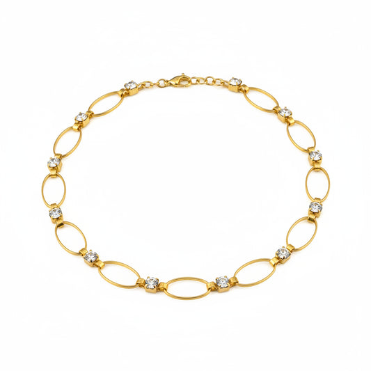 Gold Eyelet Chain Bracelet