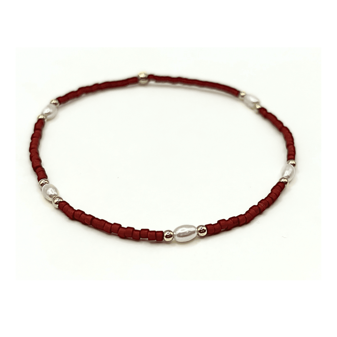 Erin Gray- Game Day Gold-Filled & Natural Rice Pearls Waterproof Bracelets