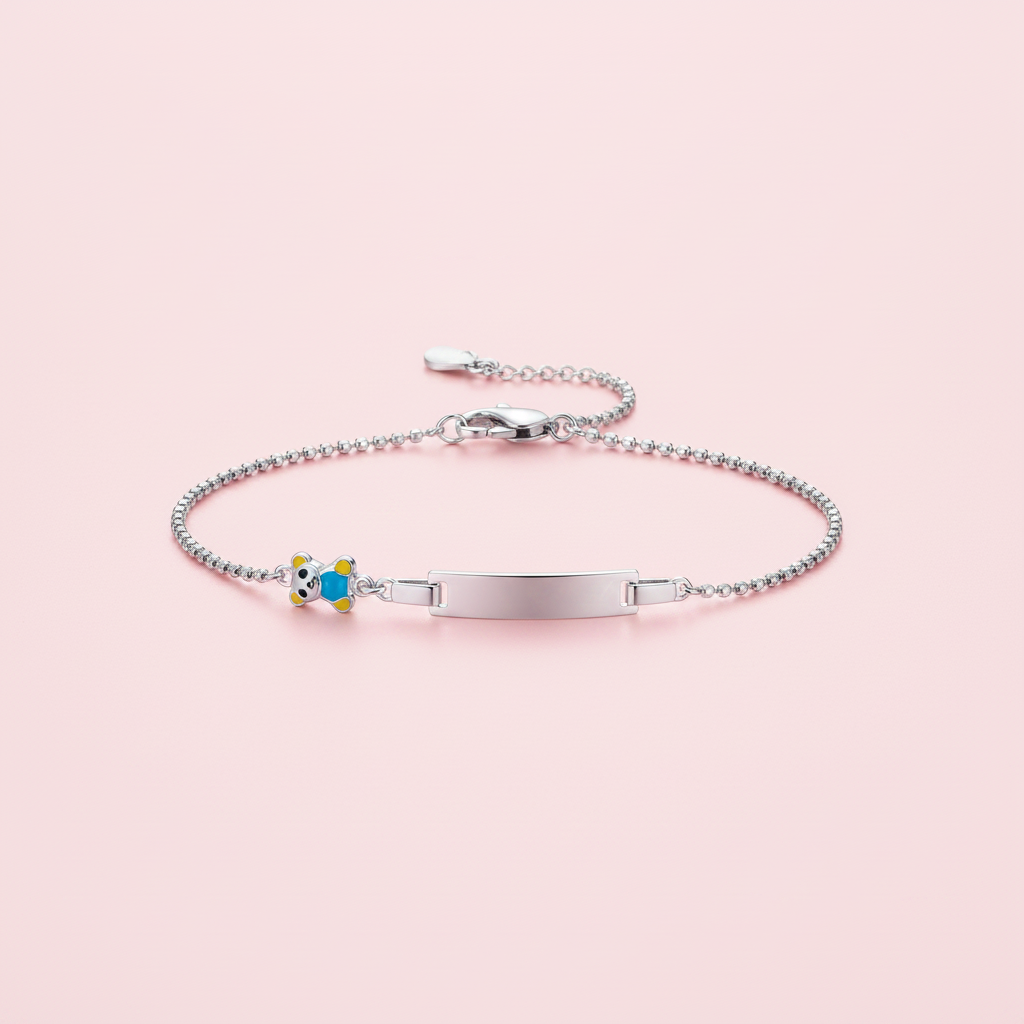 Sterling Silver Heart ID Bracelet