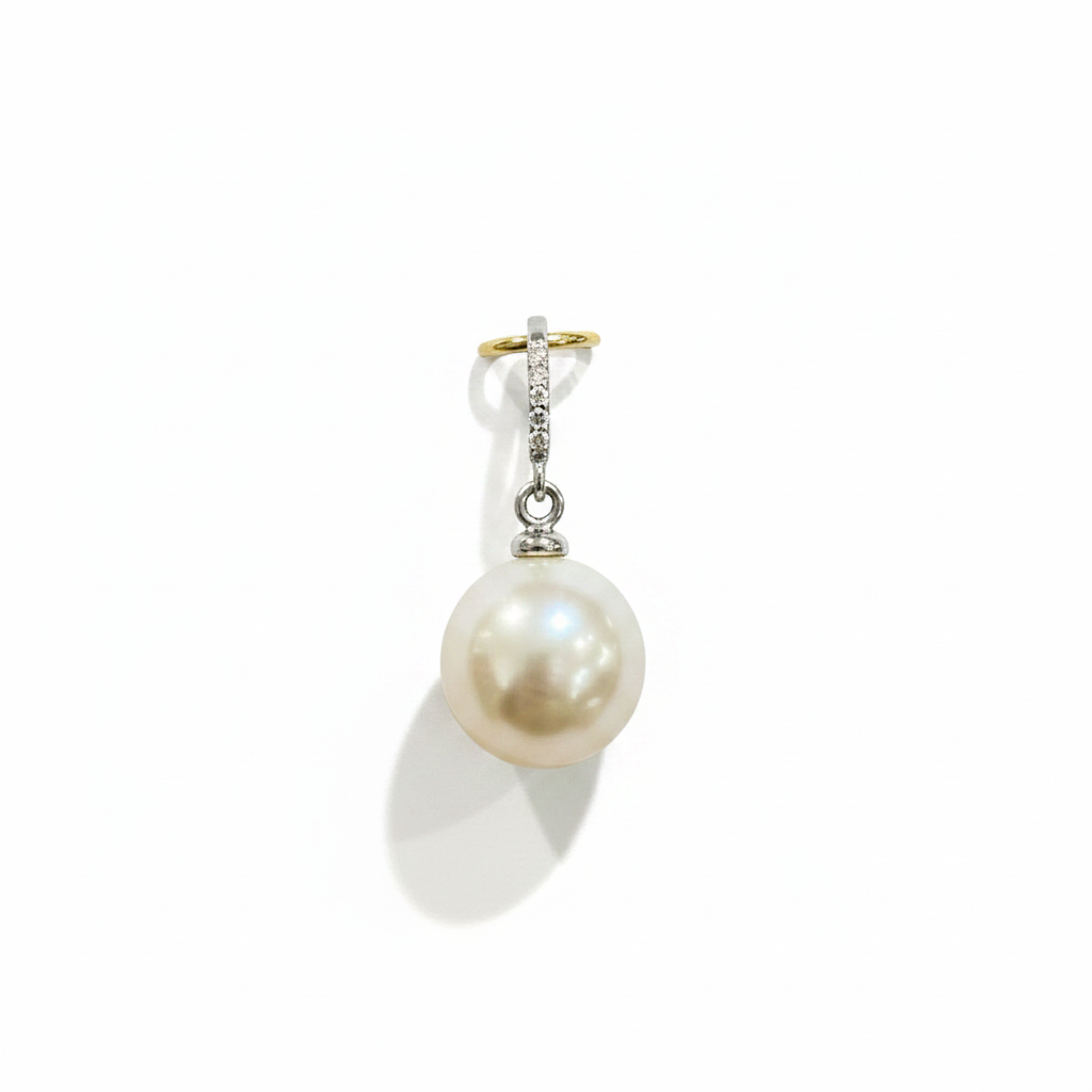 Timeless Freshwater Pearl Diamond Pendant