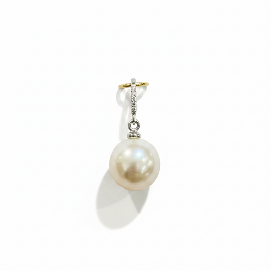Timeless Freshwater Pearl Diamond Pendant